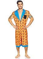 Fred Flintstone, jumpsuit costume, tatters, pocket, geometric pattern